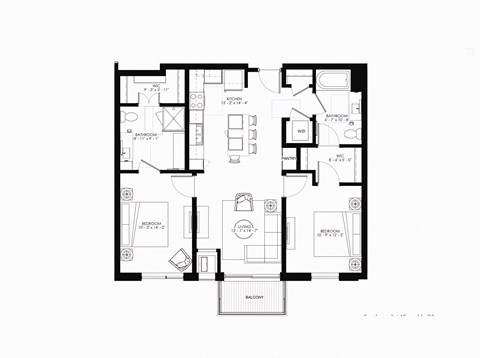 a black and white floor plan of a house